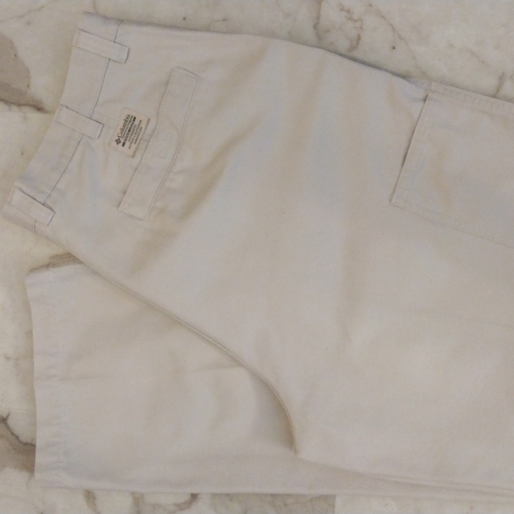 Columbia khaki pants.